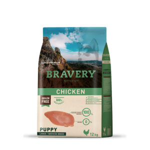 Bravery Canino Pollo Puppy Large Medium Breeds 12Kg