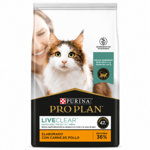 Alimento seco para gatos adultos Pro Plan® liveclear 3kg